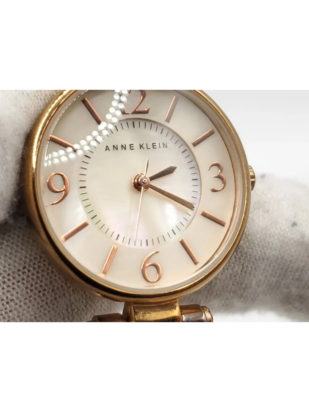 Anne Klein Women Watch New Battery Rose Gold Tone MOP Dial 26mm